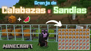 ✅Granja de Calabazas y Sandias muy fácil para Minecraft Bedrock 1.19