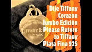 Dije Tiffany Corazón Jumbo Edición Please Return to Tiffany Plata Fina 925