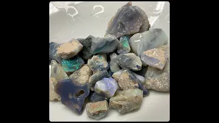 Cutters Selection! Vibrant Greens, Deep Blue and Purple- Australian Rough Opal Parcel