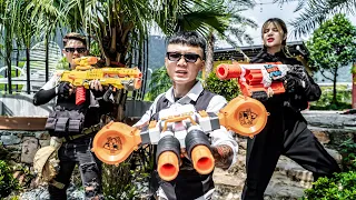 SEAL X Nerf Guns : Warriors SWAT Fight Criminals Mr Cowboys Nerf War Break The Mystery Transaction