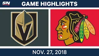 NHL Highlights | Golden Knights vs. Blackhawks - Nov 27, 2018