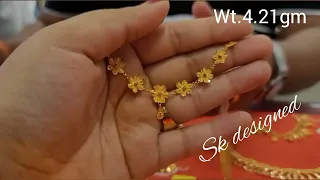 Latest Trending 22ct Gold Necklace lightweight jewelry New Designs #youtube #viral #skdesigned