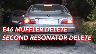 BMW E46 330Ci Muffler Delete vs. Muffler + Second Resonator Delete