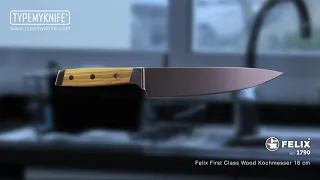 Felix First Class Wood Kochmesser 18 cm - TYPEMYKNIFE®