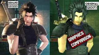 CRISIS CORE FINAL FANTASY VII REUNION GRAPHICS COMPARISON ORIGINAL 2007 AND REMAKE 2022 PC PSP 4K 1%