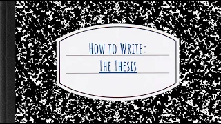 How to Write: The Thesis for the DBQ and LEQ (APUSH Writing)