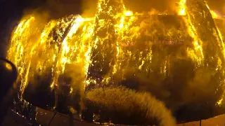 Helmet cam fully involved structure fire 2021 first in fire attack