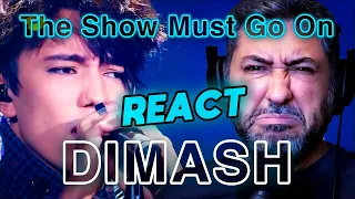REAGINDO (REACT) a DIMASH - The Show Must Go On | Análise Vocal por Rafa Barreiros