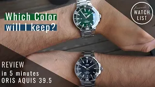 Review in 5 Minutes: Oris Aquis 39.5 Green and Blue