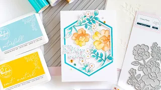 Live with Heather - Never Give Up floral card