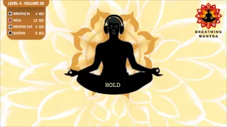 Guided Breathing Mantra (4 - 12 - 4 - 8) Pranayama Yoga Breathing Exercise (Level 4 - Volume 20)