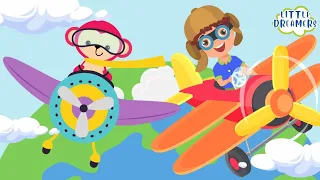 I'm a Flying Airplane ✈️ | Children's sing -a-long | Little Dreamers Songs for Kids