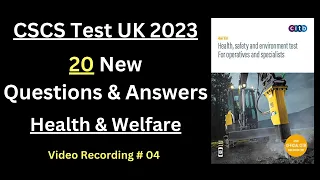 CSCS Test 2023 - 20 New Q&A | CSCS Card UK | CSCS Card Test Questions 2023 | CSCS Test Preparation