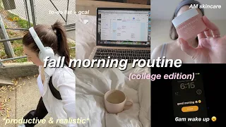 6am fall morning routine 2022 🍂☕️ *college edition*