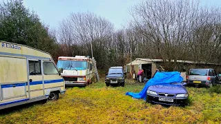 We Found An ABANDONED Car And Campervan Graveyard Barnfind Filled With Antiques - Abandoned Places