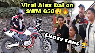 Ride with Viral Alex Dai 😂 Foreigner's love for Nepal | SWM Bikes Ride | AKR