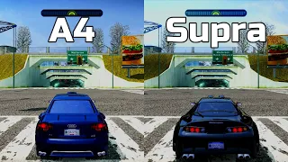 NFS Most Wanted: Audi A4 3.2 FSI Quattro vs Toyota Supra - Drag Race