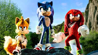 Sonic + Knuckles + Tails vs. Robotnik gigante | Sonic 2: La película | Clip en Español