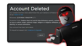 My Roblox Account was Terminated For NO REASON