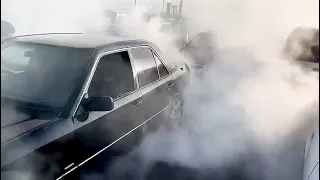 Burn out🔥 Mercedes Benz w124 E500 AMG🔥👑