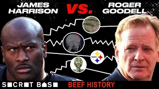 James Harrison’s beef with Roger Goodell saw massive fines, fiery quotes and zero winners