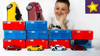 Машинки Welly из Коробок Играем в прятки с машинками Welly car toys