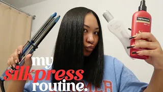 HAIR TUTORIAL ❤︎  how to silk press your hair at home! *shiny and smooth*