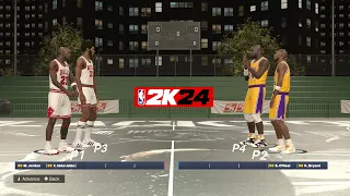 NBA 2K24 - Michael Jordan & Kareem Abdul Jabbar Vs Kobe Bryant & Shaquille O'Neal - BLACKTOP (PS5)