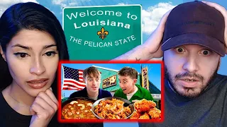 British Couple Reacts to Brits try Louisiana Soul food for the first time!