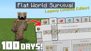 I Survived 100 Days on a Legacy Edition Flat World with Nothing but... a Bonus Chest