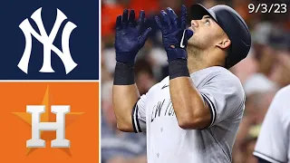 New York Yankees @ Houston Astros | Game Highlights | 9/3/23