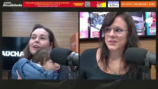 Fofura do programa: Gabriel, filho da Kelly Matos, "invade" o Gaúcha Atualidade