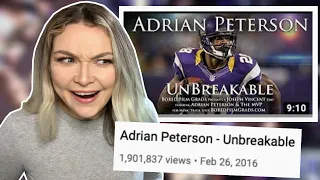 New Zealand Girl Reacts to ADRIAN PETERSON - UNBREAKABLE