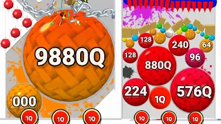 🐡Puff Up balloon puzzle 🧩 game (record Update) vs merge fellas game 2048 part 09