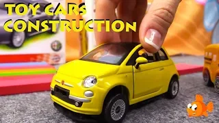 Toy Car Construction! - FIAT 500 - Videos for kids with Bburago toy cars