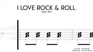 How To Play I Love Rock & Roll On Drums!
