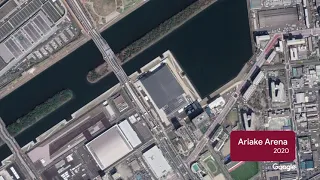 Tokyo Olympics-related Venues: Aerial & Satellite Timelapse