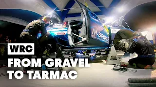 How To Change A Rally Car From Gravel Spec To Tarmac With M-Sport | WRC 2019