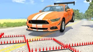 Massive Spike Strip Pileup Crashes #51 – BeamNG Drive | CrashBoomPunk