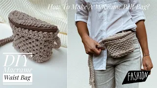 [ENG SUB] DIY Macrame Waist Bag/Macrame Belt Bag/Jak zrobić torebkę-nerkę?/Nerka ze sznurka