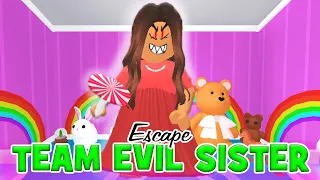 [👧NEW] КОМАНДНЫЙ ПОБЕГ ОТ ЗЛОЙ СЕСТРЫ ESCAPE TEAM EVIL SISTER TEAM WORK OBBY!