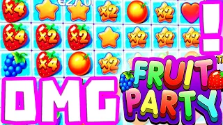 Fruit Party 🍓 Slot Bonus Buys PAYING HUGE Today 😱 Max Multiplier on Premiums OMG‼️