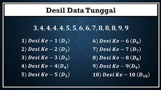 Materi lengkap cara menentukan nilai desil data tunggal