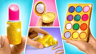 ¡FÁCIL! Kit de Maquillaje Brillante DIY - Diversión Artesanal con Arcilla Centelleante Colorida💄 💅