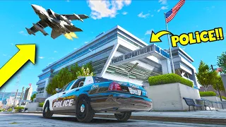 What happens if you order an AIRSTRIKE on a Police Station?! (GTA 5 Mods)