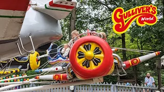 Billy Bob's Bi-Planes On Ride POV at Gulliver's World (Oct 2021) [4K]