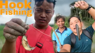 Hook ad rod fishing in small cannel of nepal