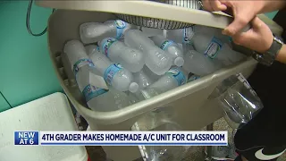 4th grader makes homemade a/c unit for classroom