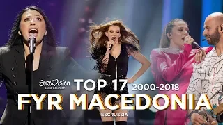 F.Y.R. Macedonia in Eurovision - Top 17 (2000-2018)