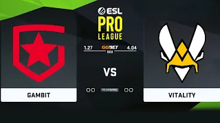 🔴  RU   Gambit vs Vitality BO3  ESL Pro League Season 14